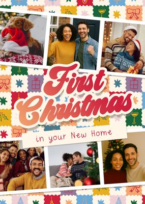 First Christmas In Your New Home Photo Upload Card