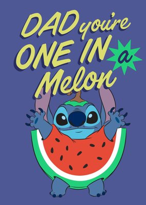 Disney Lilo And Stitch Melon Illustrated Father's Day Card