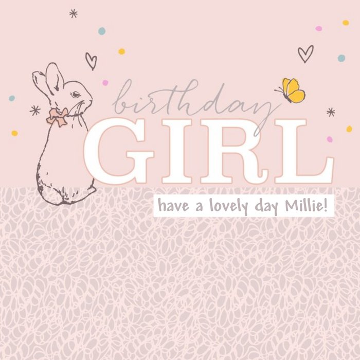 Peter Rabbit Birthday Girl Card