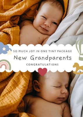 New Grandparents New Baby Photo Upload Card