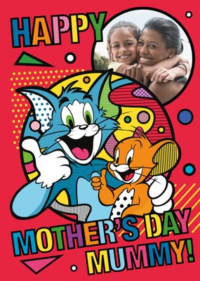 Tom And Jerry Photo Upload Mother's Day Card