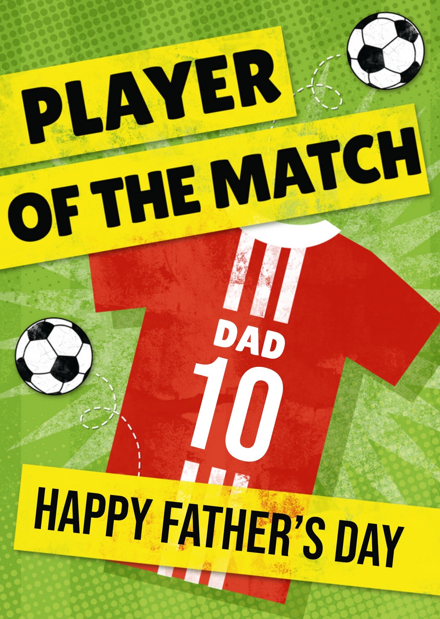 Moonpig Player Of The Match Happy Father's Day Football Card, Large