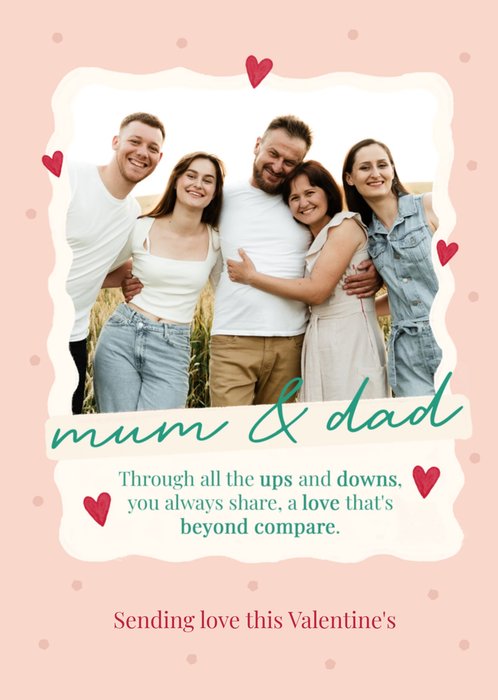 Mum And Dad Photo Upload Valentine's Day Card