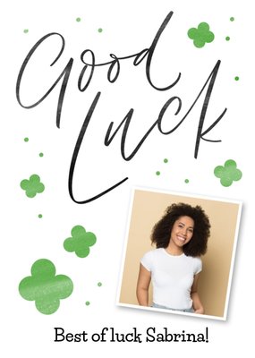 Allure Julia Broughton Photo Upload Calligraphy Good Luck Card