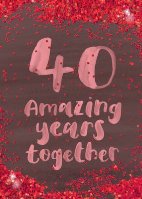 Personalised 40th Anniversary Card