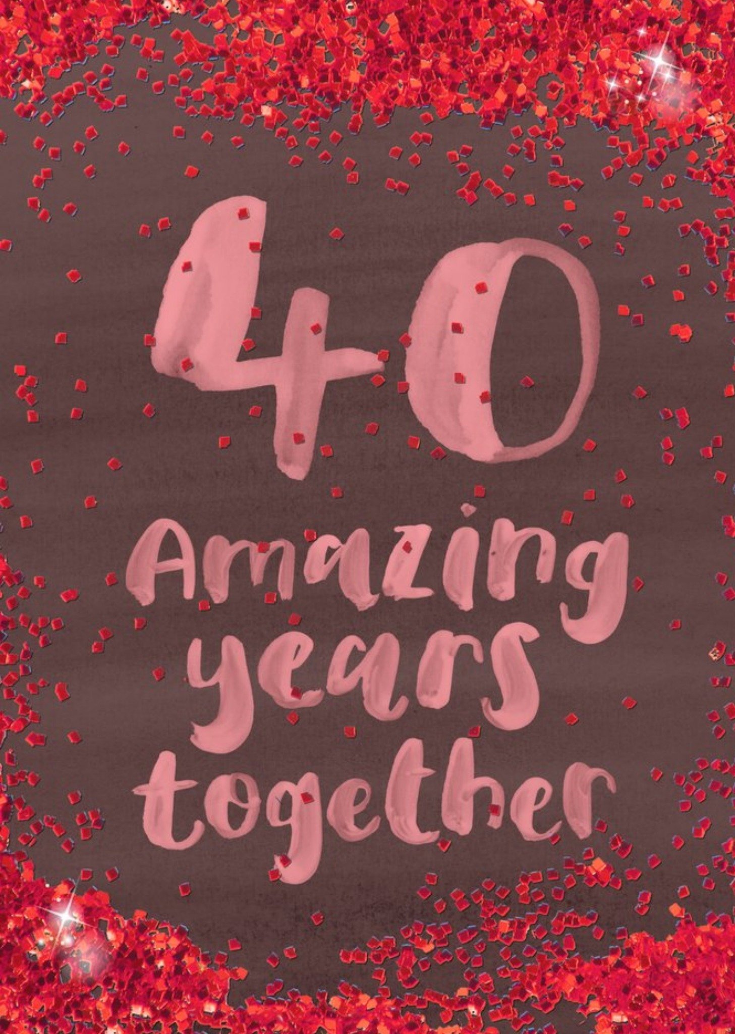 Moonpig Personalised 40th Anniversary Card