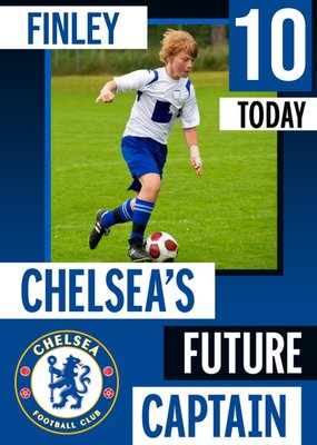 Future Captain Chelsea FC Photo Upload Birthday Card