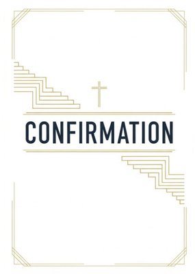 Confirmation Modern Typography Card