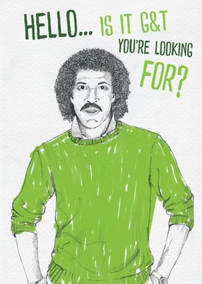 Hello Lionel Richie Funny Card