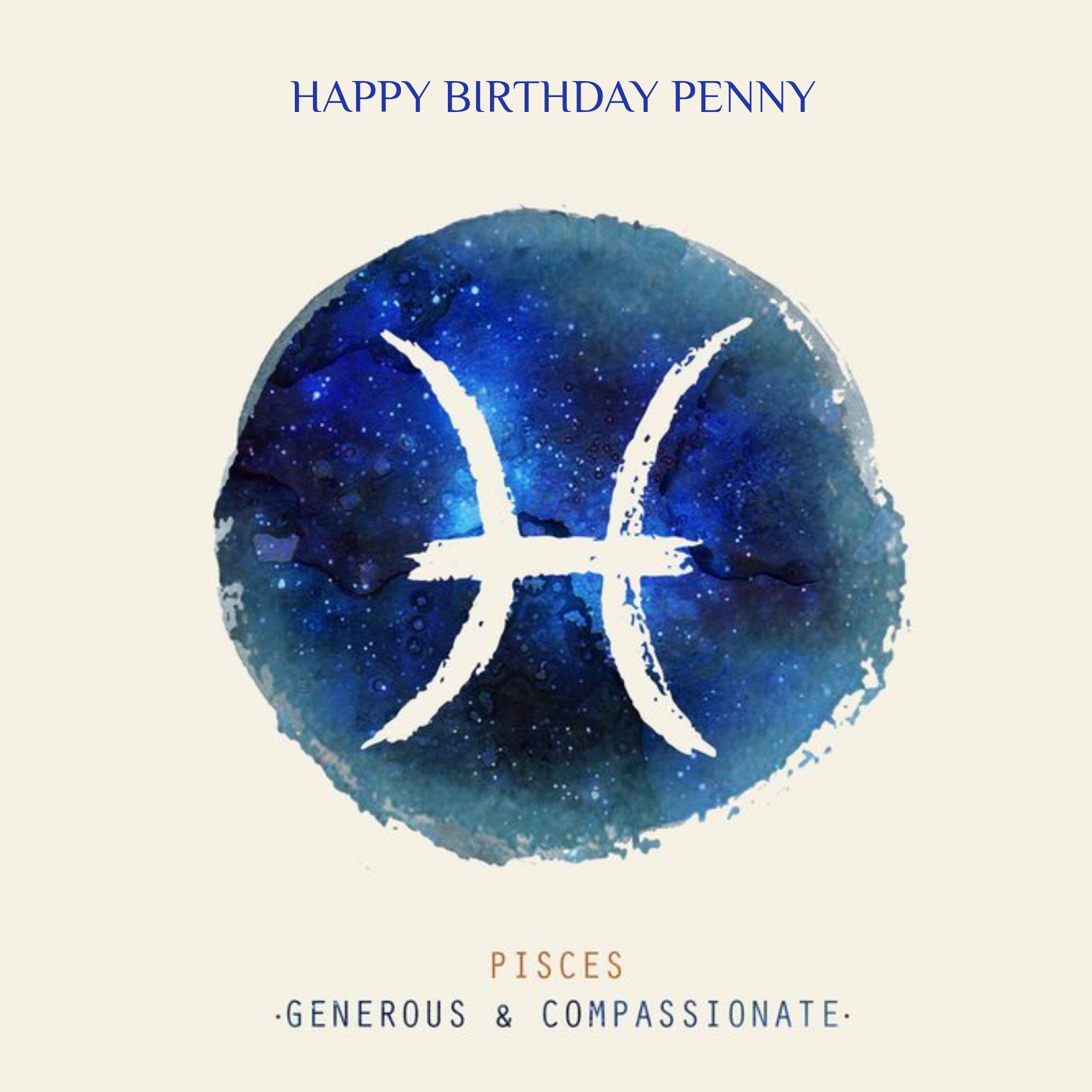 Moonpig Youre A Star Personalised Pisces Birthday Card
