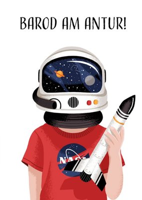 Folio Astronaut Dream big Welsh Birthday Card