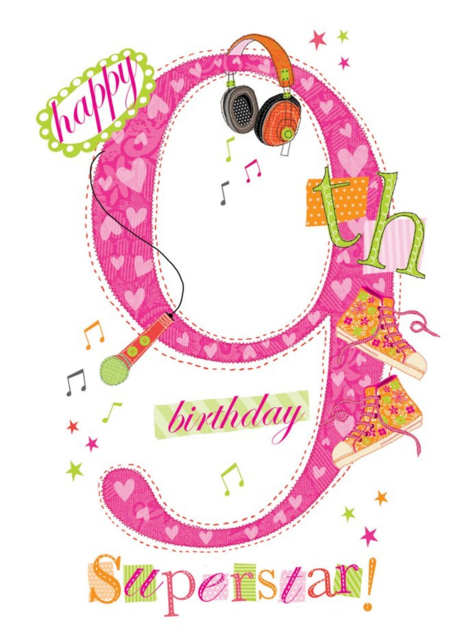Moonpig Happy 9th Birthday Superstar Card