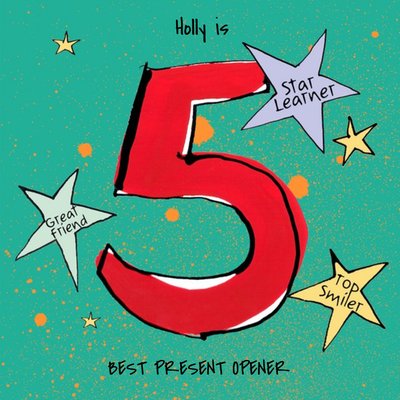 Happy  5  Birthday - Best Present Opener - Mile stone