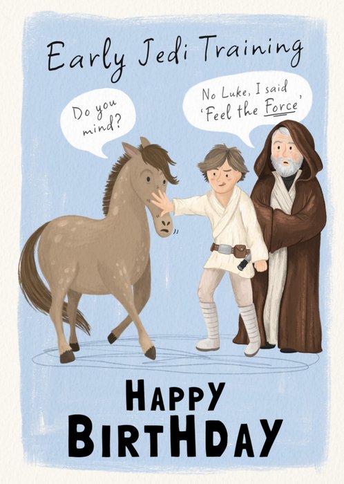 Star Wars Early Jedi Training Illustrated Birthday Card