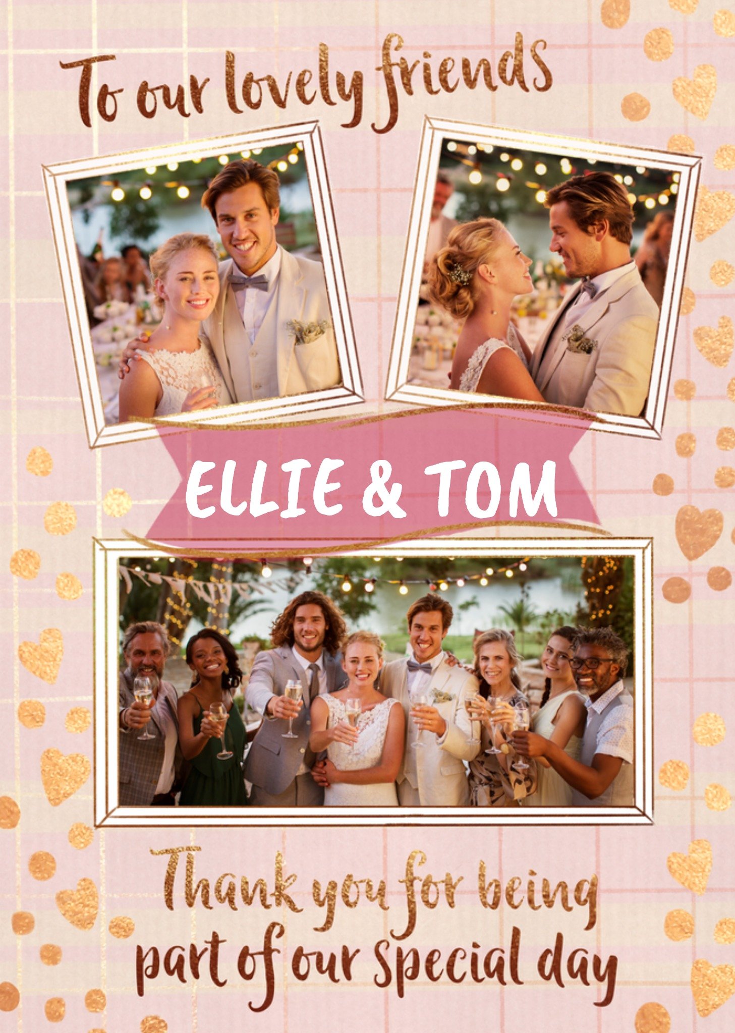 Moonpig Catherine Worsley Photo Upload Cute Wedding Card