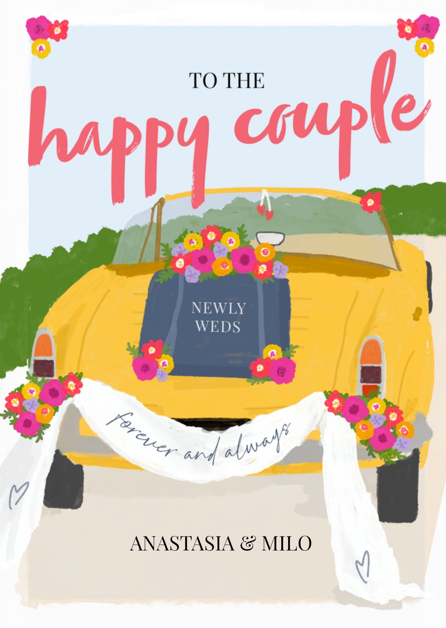 Moonpig To The Happy Couple Newly Weds Card