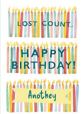 Candle Illustraion Birthday Card