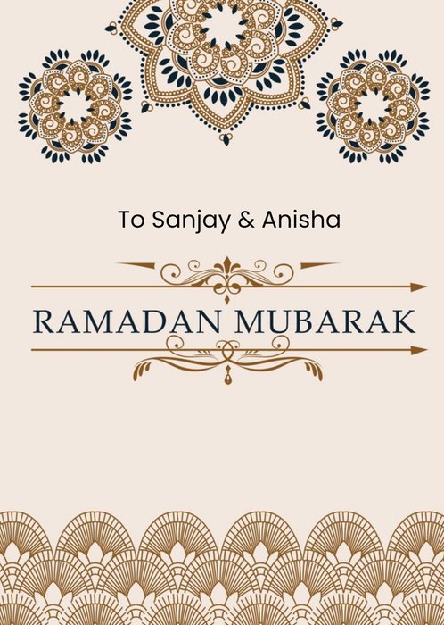 Intricate Patterned Ramadan Mubarak Card