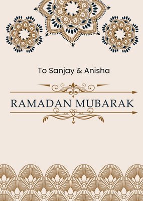 Intricate Patterned Ramadan Mubarak Card