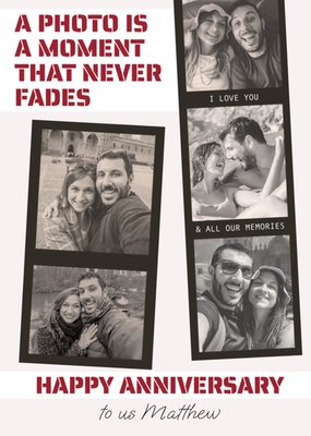 A Moment That Never Fades Photo Upload Anniversary Card