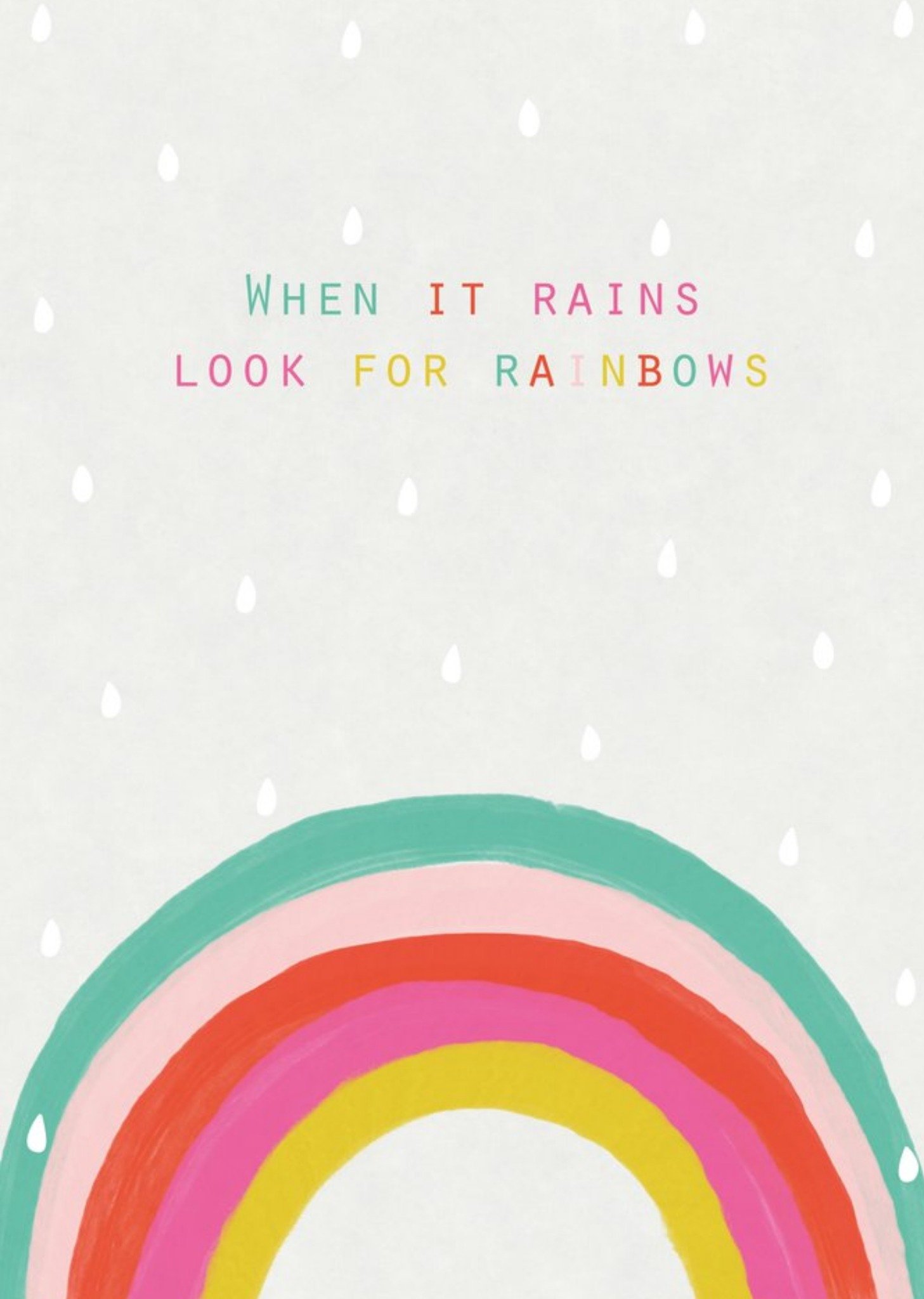 Moonpig Thinking Of You Rainbows Card