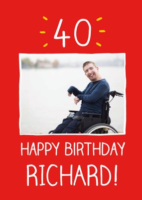 Personalised 40th Birthday Card