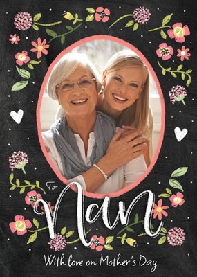 Peony Print Nan With Love On Mother's Day Photo Card