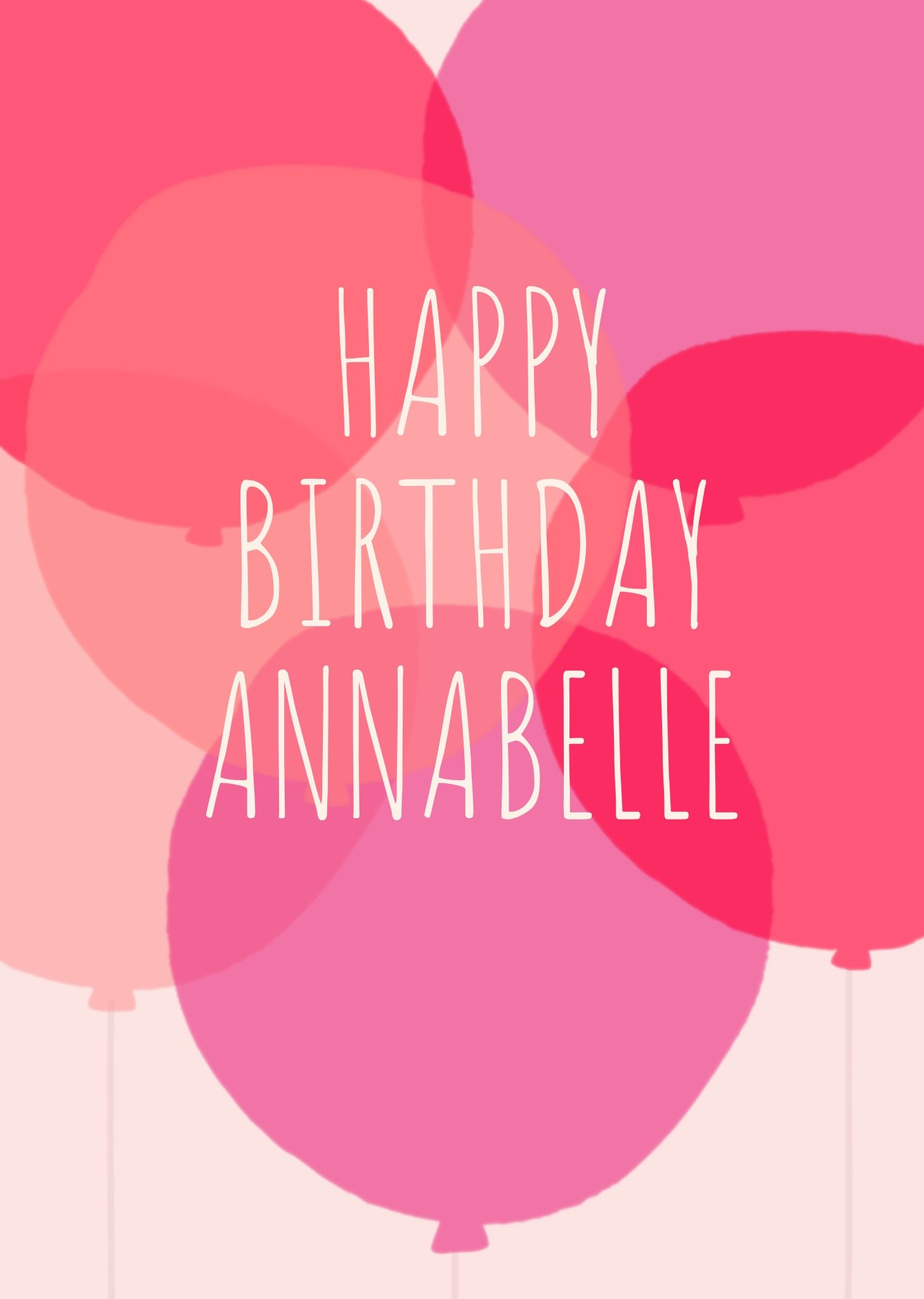 Moonpig Simple Abstract Pink Balloons Personalised Birthday Card