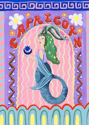 Capricorn Star Sign Card