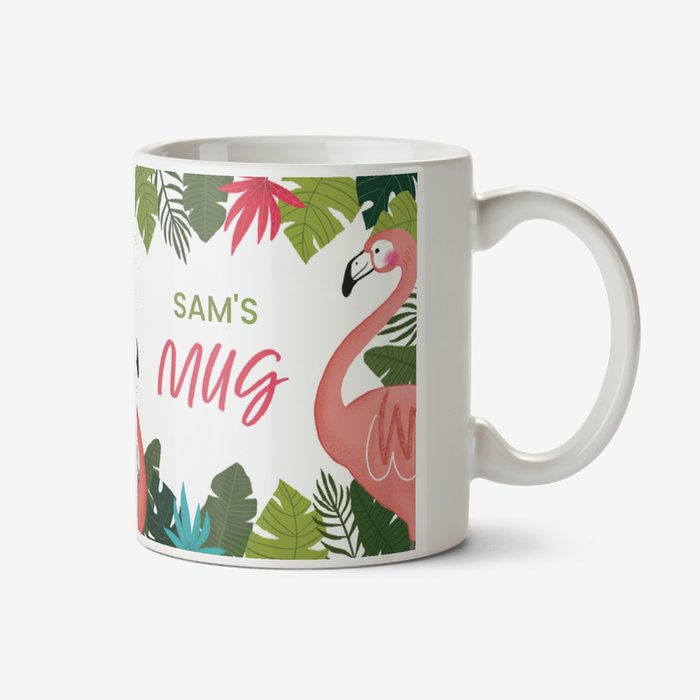 Jungle animals with balloons and party hats birthday mug