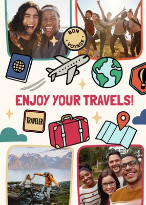 Enjoy Your Travels Photo Upload Card