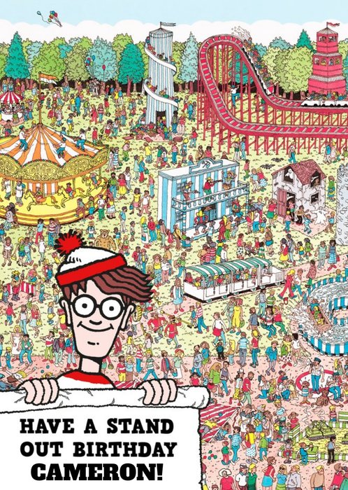 Wheres Wally Stand Out Personalised Card