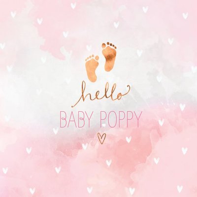 New baby - Mordern - Hello - Baby footprints