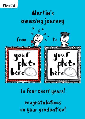 Amazing Journey Personalised Photo Upload Congratulations Graduation Card