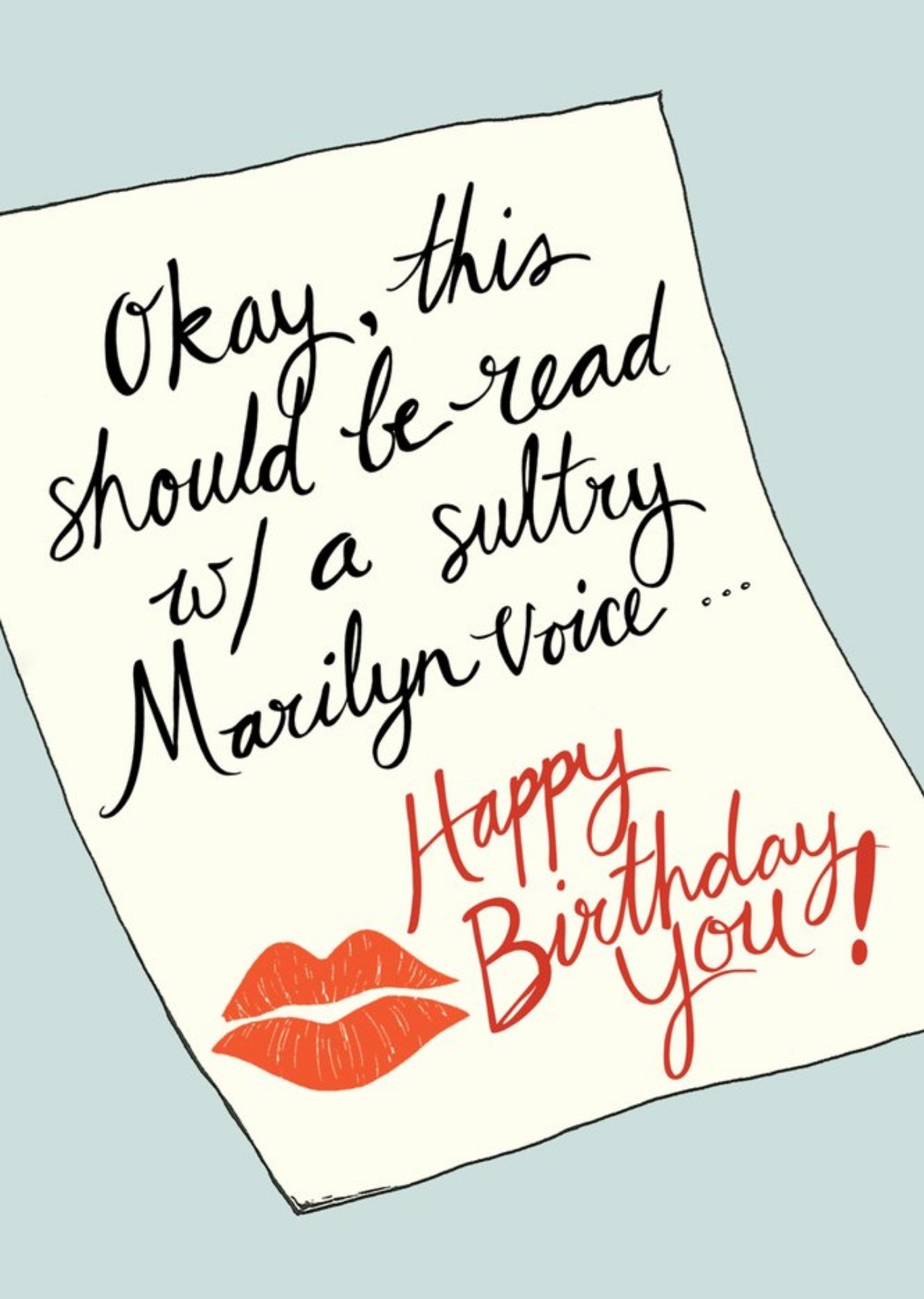 Moonpig Typographic Love Letter Pop Star Birthday Card