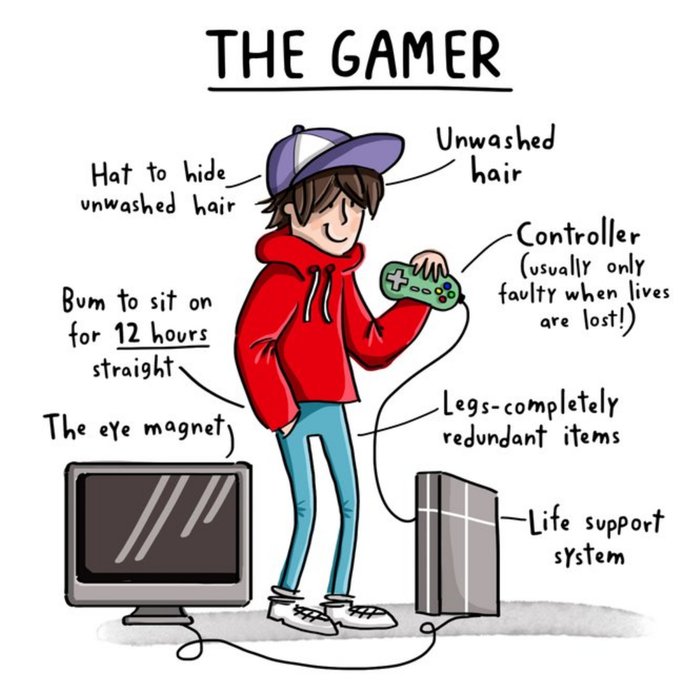 Funny The Gamer Birthday Card