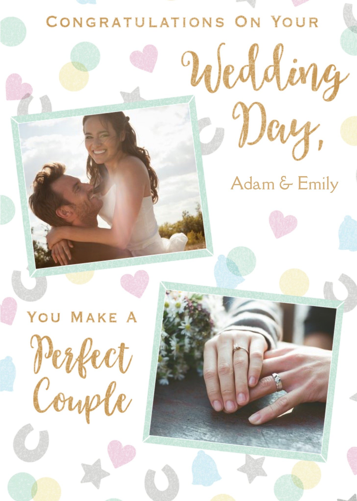 Moonpig Congratulations, Make The Perfect Couple Photo Upload Wedding Day Card