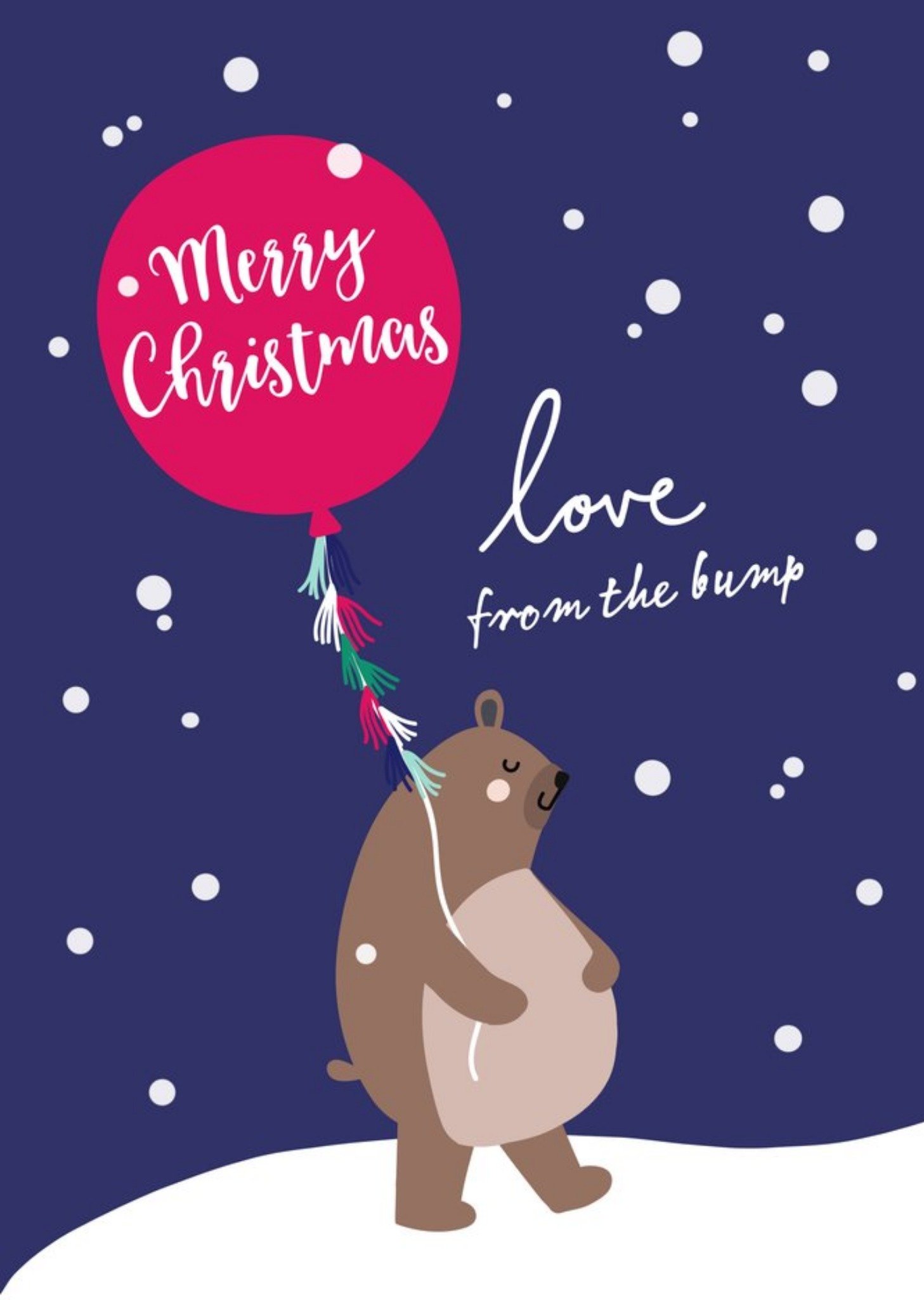 Moonpig Merry Christmas Love From The Bump Mamma Bear Christmas Card