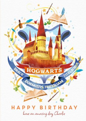Harry Potter Hogwarts birthday Card