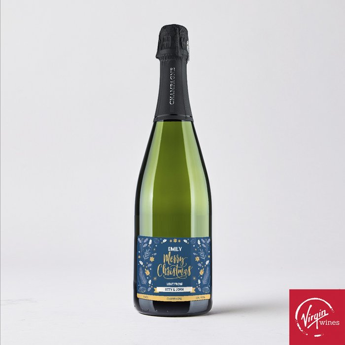 Personalised  Merry Christmas Champagne 