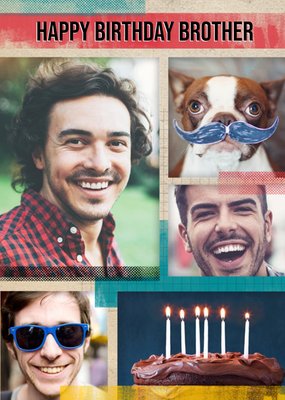 Multiple Photo Upload Brother Birthday Card