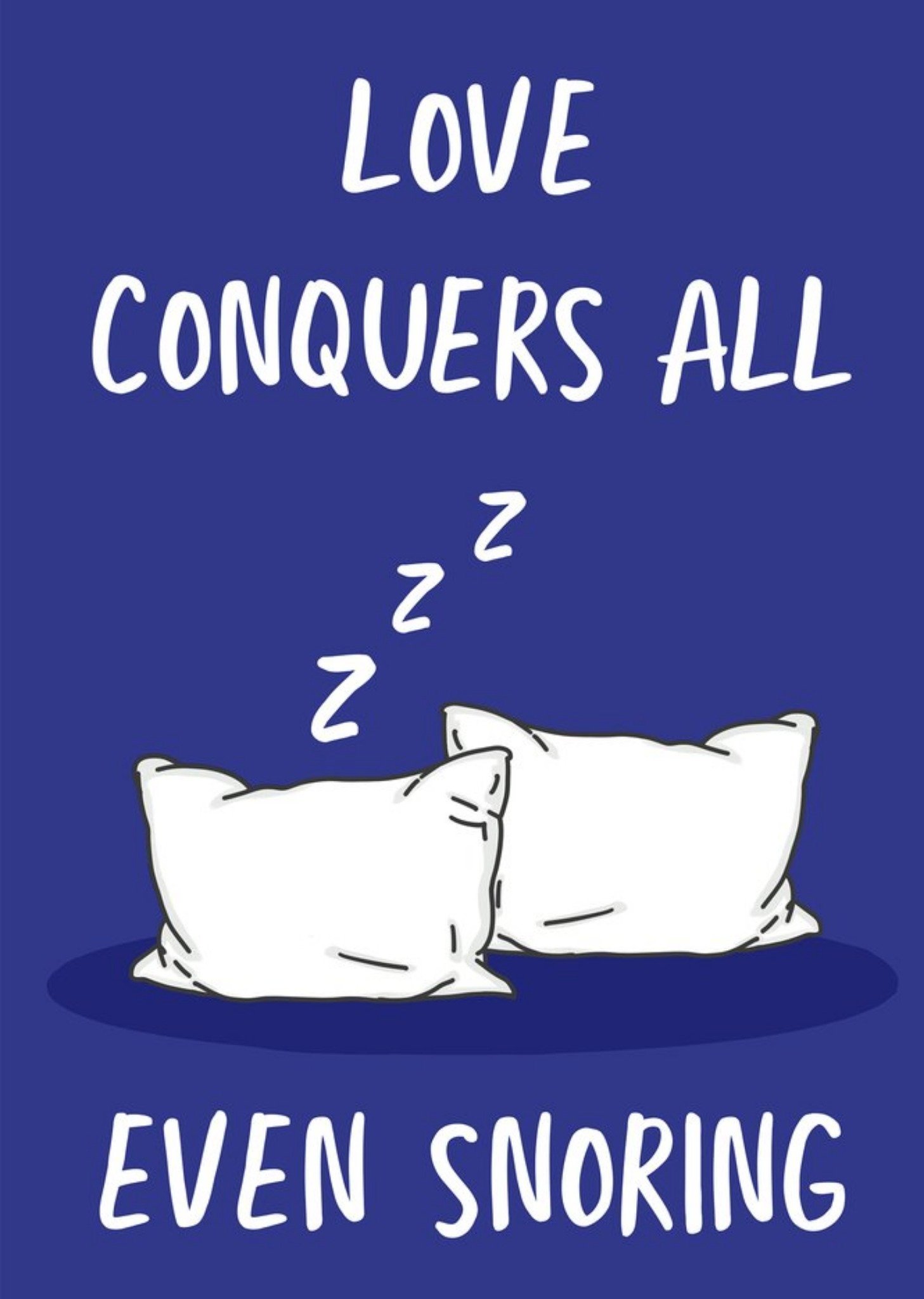 Moonpig Gabi And Gaby Valentines Snoring Illustrated Pillows Love Card