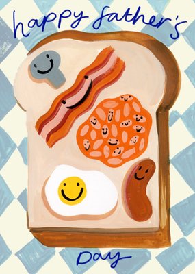 Breakfast On Toast Father's Day Card