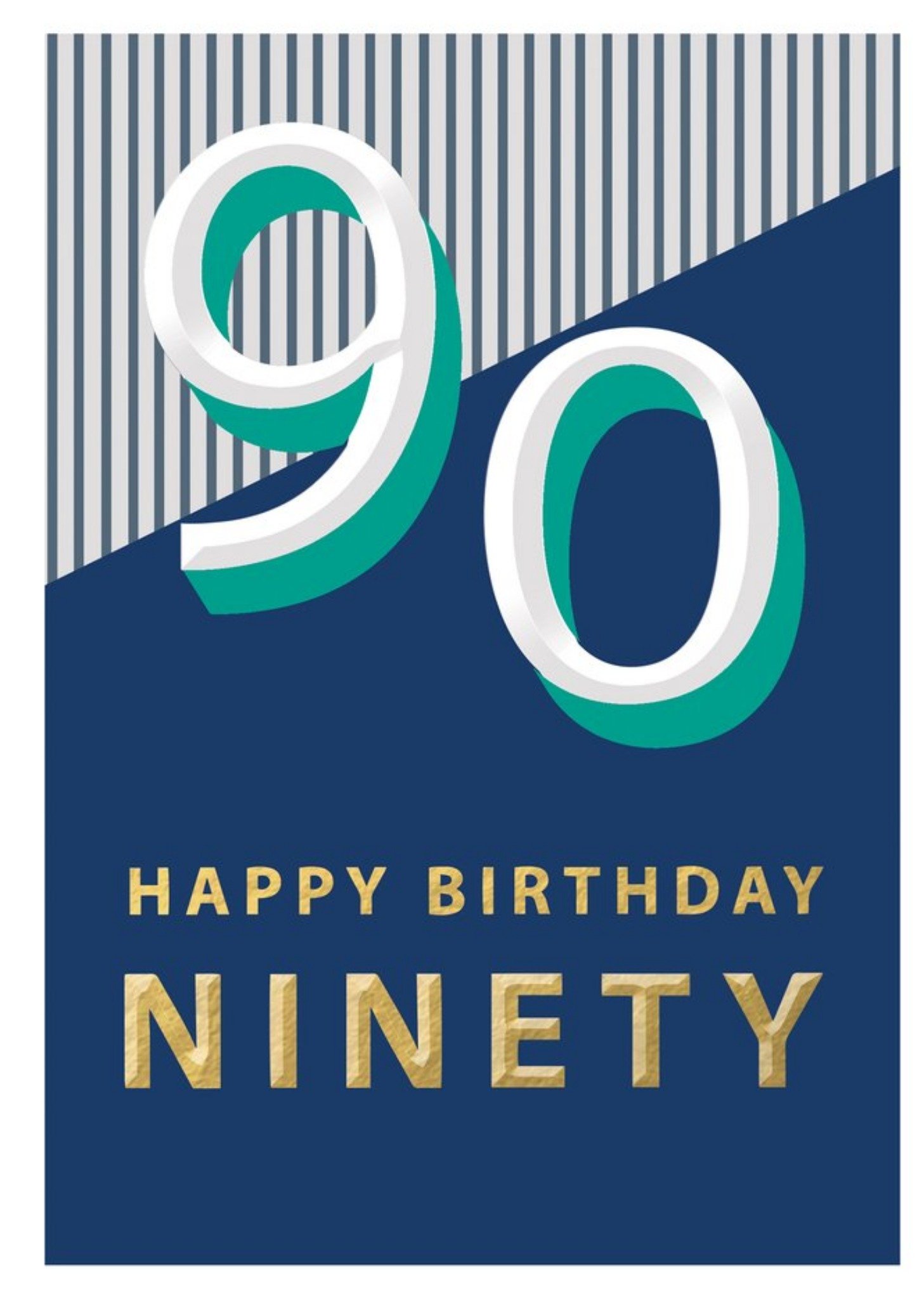 Moonpig 90 Happy Birthday Block Colour Card