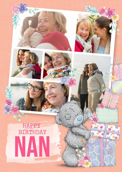 Cute Tatty Teddy Birthday Card - Nan - Photo Upload