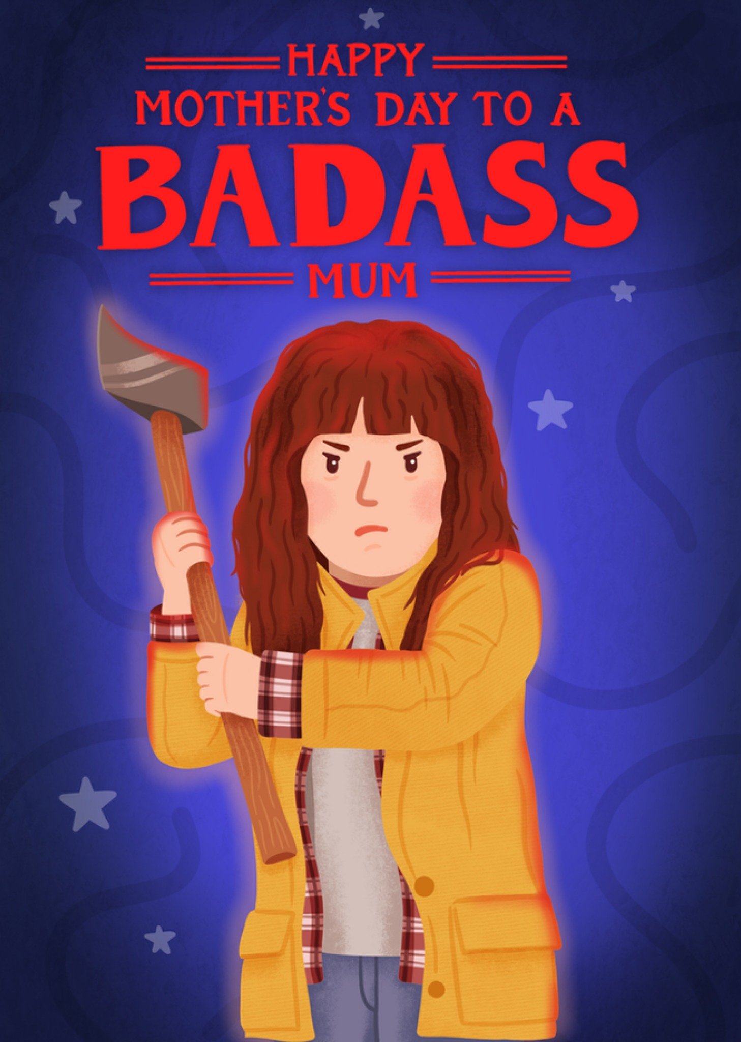 Moonpig Happy MotherâS Day To A Badass Mum Humorous Illustrated Card