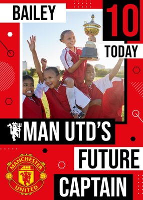 Man United Photo Upload Birthday Card