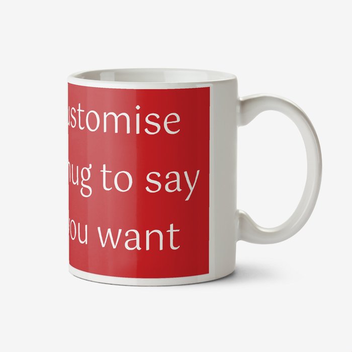 Say Anything Red Christmas Personalised Mug