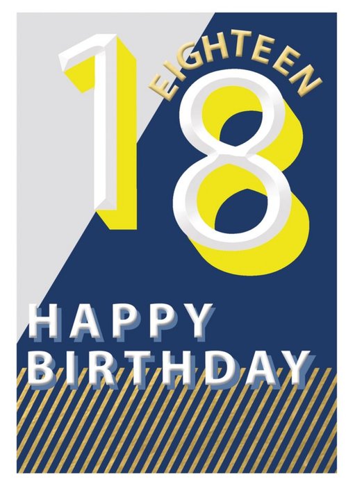 Personalised 18th Birthday Card For Son, Grandson, Brother, Nephew, Uncle – Customisable & Handmade (15cm X 15cm)