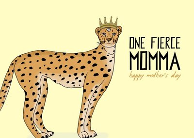 Pearl and Ivy One Fierce Momma Cheetah Mother's Day Card